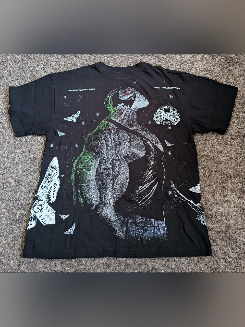 NWOT Darc Sport Batman Bane Side By Side Oversized Shirt Men's M
